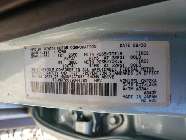 Photo 10 from auction – 2001 TOYOTA 4RUNNER LI with VIN JT3HN87R019044783