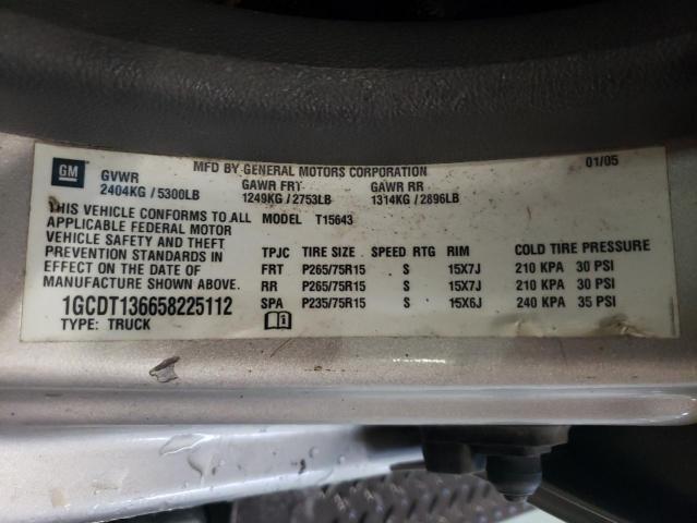 Photo 10 from auction – 2005 CHEVROLET COLORADO with VIN 1GCDT136658225112