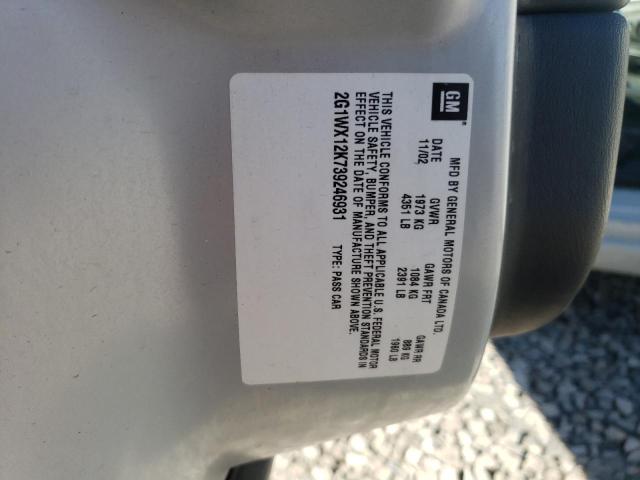 Photo 10 from auction – 2003 CHEVROLET MONTE CARL with VIN 2G1WX12K739246931