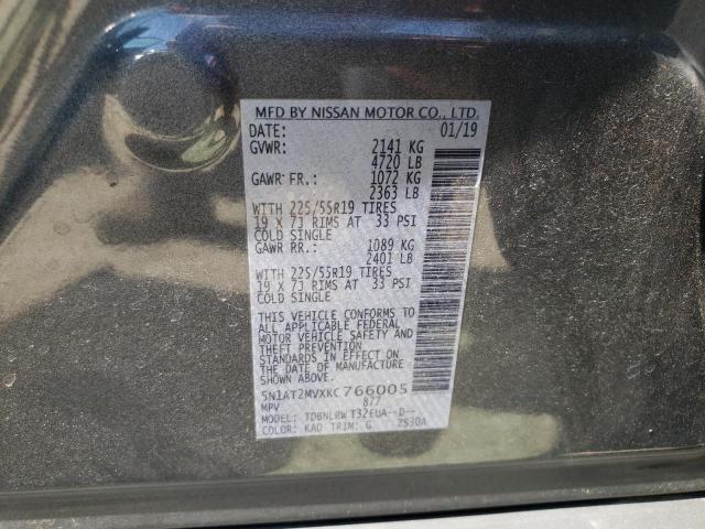 Photo 10 from auction – 2019 NISSAN ROGUE S with VIN 5N1AT2MVXKC766005