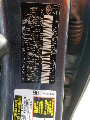 Photo 10 from auction – 2019 TOYOTA COROLLA L with VIN 2T1BURHE3KC158794