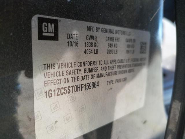 Photo 10 from auction – 2017 CHEVROLET MALIBU LS with VIN 1G1ZC5ST0HF159864
