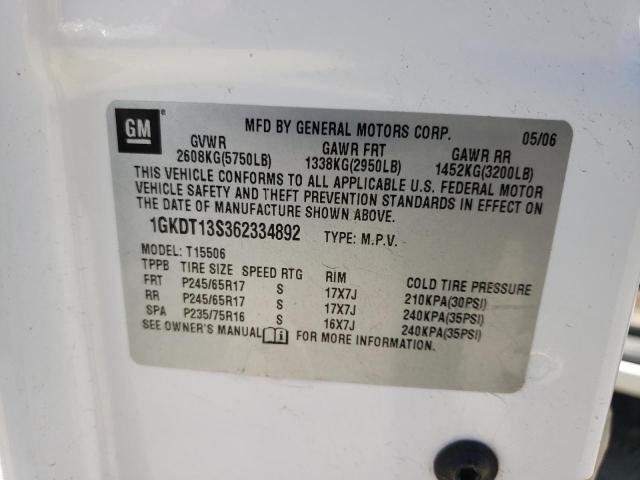 Photo 10 from auction – 2006 GMC ENVOY with VIN 1GKDT13S362334892
