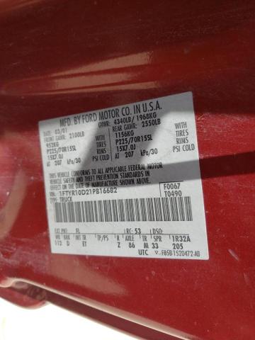 Photo 10 from auction – 2001 FORD RANGER with VIN 1FTYR10D21PB16682