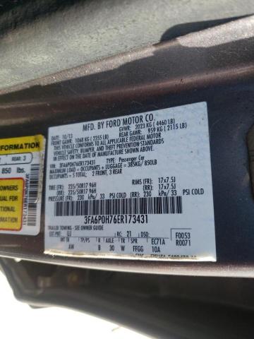 Photo 10 from auction – 2014 FORD FUSION SE with VIN 3FA6P0H76ER173431