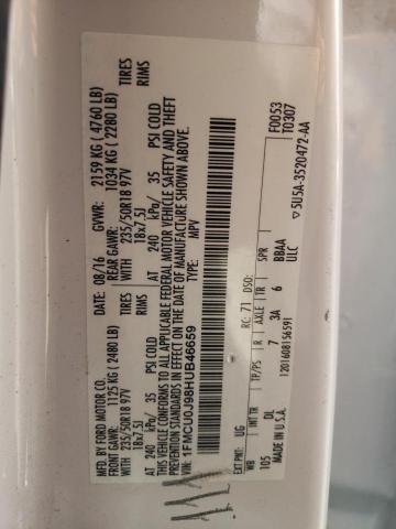 Photo 10 from auction – 2017 FORD ESCAPE TIT with VIN 1FMCU0J98HUB46659