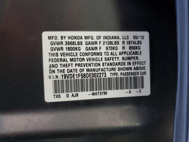 Photo 10 from auction – 2013 ACURA ILX 20 PRE with VIN 19VDE1F58DE002273