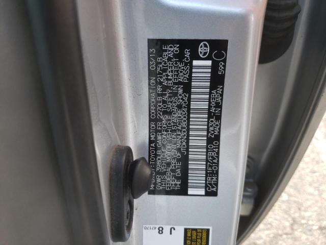 Photo 10 from auction – 2013 TOYOTA PRIUS with VIN JTDKN3DU8D0347042