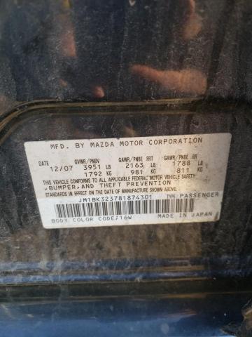 Photo 10 from auction – 2008 MAZDA 3 S with VIN JM1BK323781874301