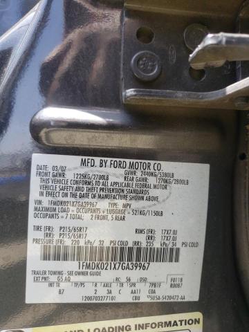 Photo 10 from auction – 2007 FORD FREESTYLE with VIN 1FMDK021X7GA39967