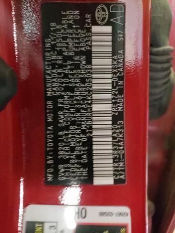 Photo 10 from auction – 2019 TOYOTA COROLLA L with VIN 2T1BURHE4KC205038
