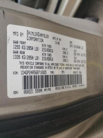 Photo 10 from auction – 2006 DODGE GRAND CARA with VIN 1D4GP24R56B716925
