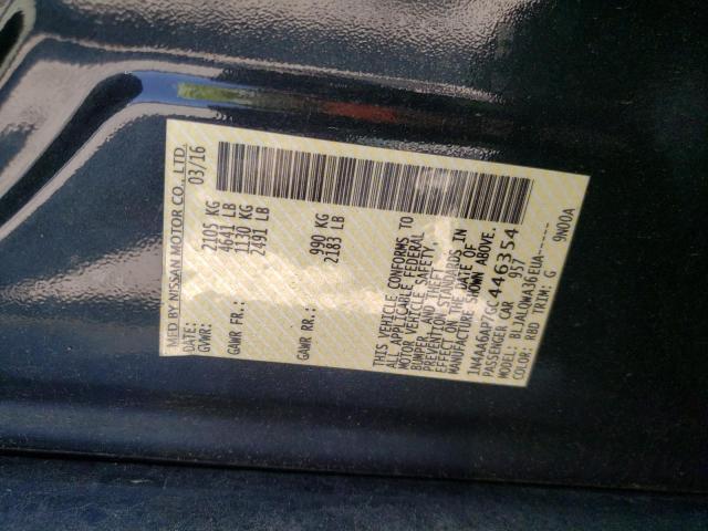 Photo 10 from auction – 2016 NISSAN MAXIMA 3.5 with VIN 1N4AA6AP7GC446354