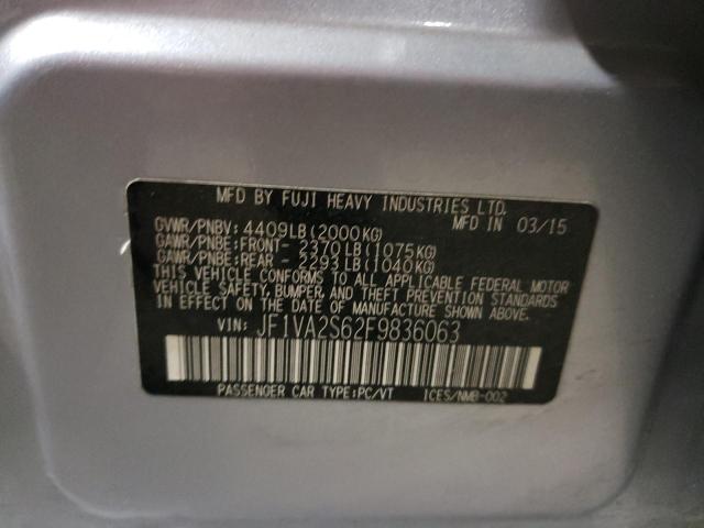 Photo 10 from auction – 2015 SUBARU WRX STI LI with VIN JF1VA2S62F9836063