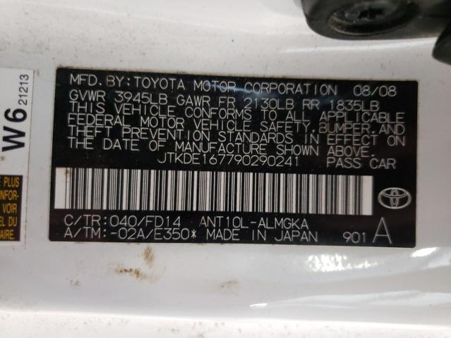 Photo 10 from auction – 2009 TOYOTA SCION TC with VIN JTKDE167790290241