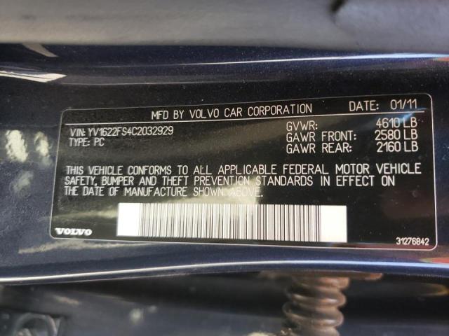 Photo 10 from auction – 2012 VOLVO S60 T5 with VIN YV1622FS4C2032929