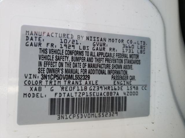 Photo 10 from auction – 2021 NISSAN KICKS SR with VIN 3N1CP5DV0ML552329
