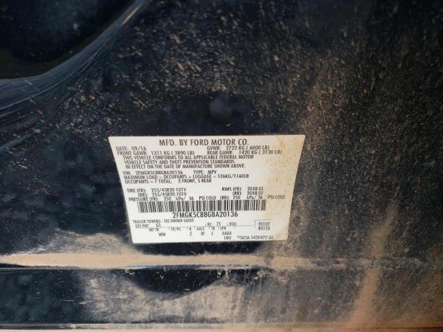 Photo 10 from auction – 2016 FORD FLEX SEL with VIN 2FMGK5C88GBA20136