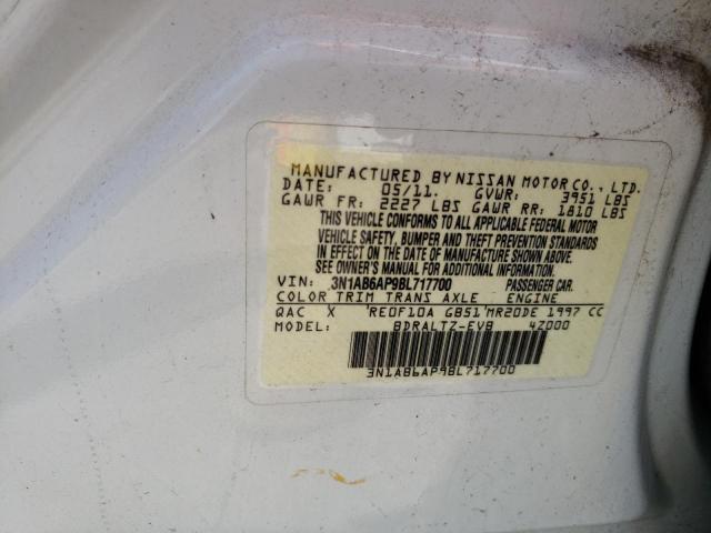 Photo 10 from auction – 2011 NISSAN SENTRA 2.0 with VIN 3N1AB6AP9BL717700