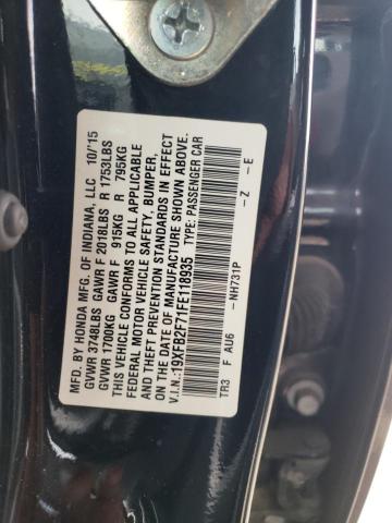 Photo 10 from auction – 2015 HONDA CIVIC SE with VIN 19XFB2F71FE118935