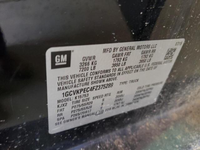 Photo 10 from auction – 2015 CHEVROLET SILVERADO with VIN 1GCVKPEC4FZ375289