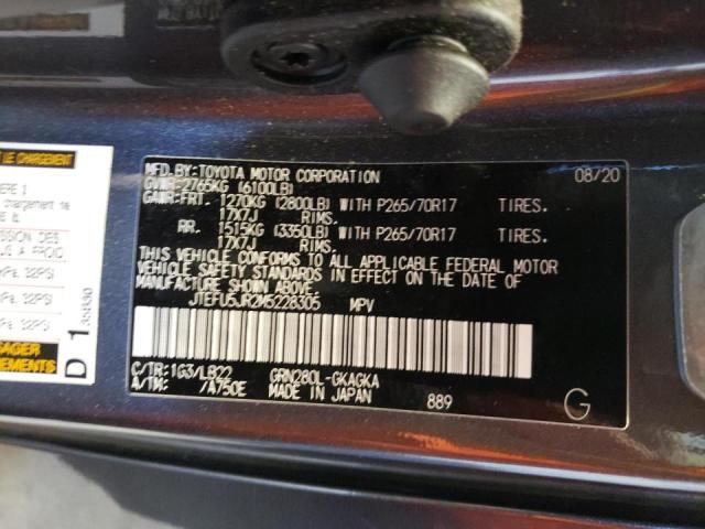Photo 10 from auction – 2021 TOYOTA 4RUNNER SR with VIN JTEFU5JR2M5228305