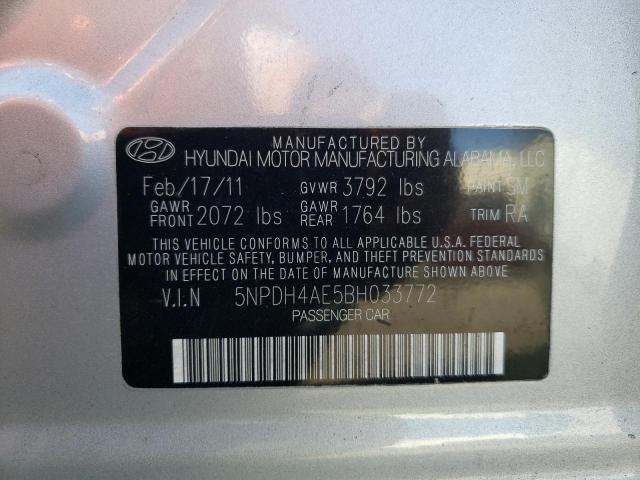 Photo 10 from auction – 2011 HYUNDAI ELANTRA GL with VIN 5NPDH4AE5BH033772