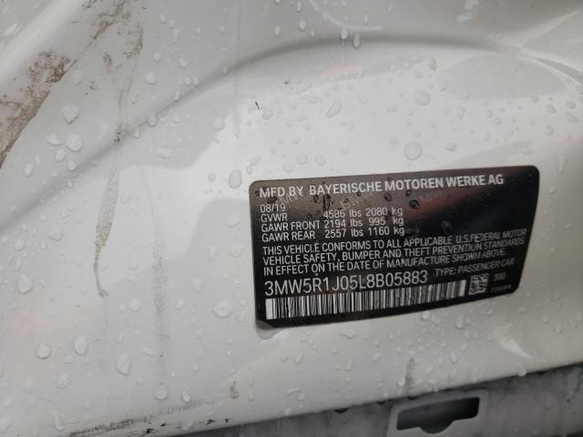 Photo 10 from auction – 2020 BMW 330I with VIN 3MW5R1J05L8B05883