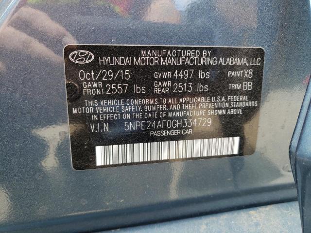 Photo 10 from auction – 2016 HYUNDAI SONATA SE with VIN 5NPE24AF0GH334729