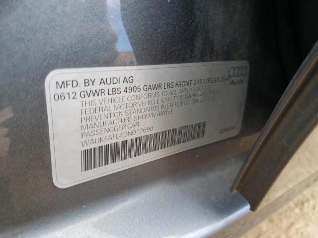 Photo 10 from auction – 2013 AUDI A4 PRESTIG with VIN WAUKFAFL4DN012690