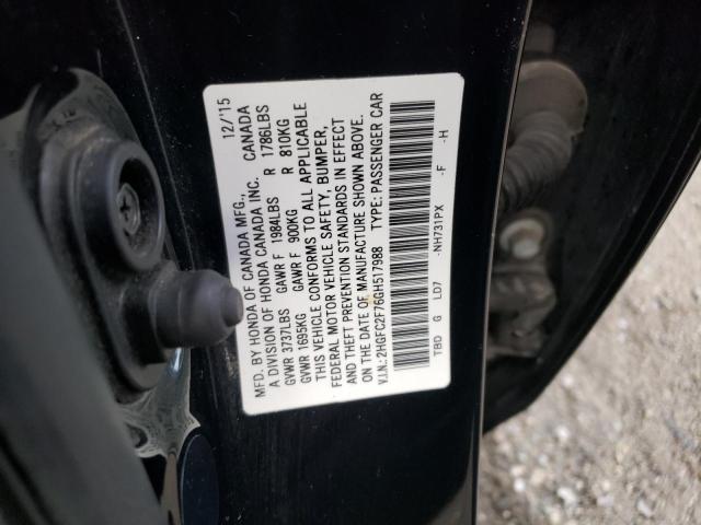 Photo 10 from auction – 2016 HONDA CIVIC EX with VIN 2HGFC2F76GH517988
