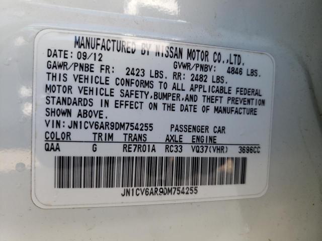 Photo 10 from auction – 2013 INFINITI G37 with VIN JN1CV6AR9DM754255