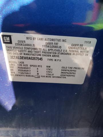 Photo 10 from auction – 2010 GMC TERRAIN SL with VIN 2CTALDEW8A6267545