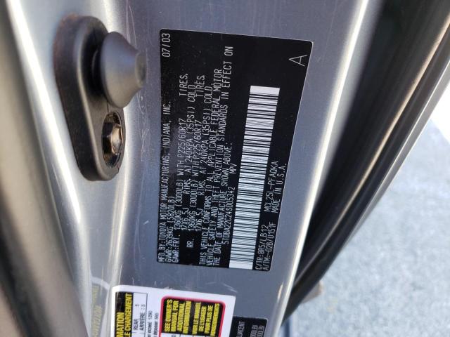 Photo 10 from auction – 2004 TOYOTA SIENNA XLE with VIN 5TDBA22C24S005342