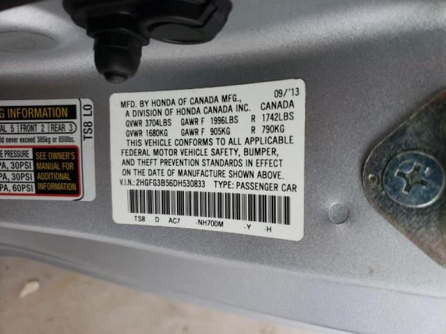 Photo 10 from auction – 2013 HONDA CIVIC LX with VIN 2HGFG3B56DH530833