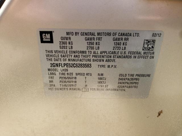 Photo 10 from auction – 2012 CHEVROLET EQUINOX LT with VIN 2GNFLPE52C6283583