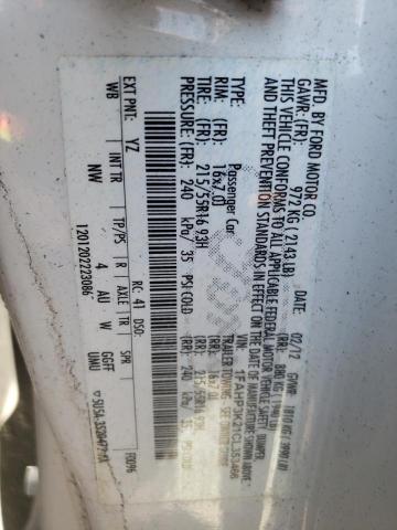 Photo 10 from auction – 2012 FORD FOCUS SE with VIN 1FAHP3K21CL353466