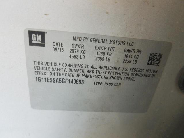 Photo 10 from auction – 2016 CHEVROLET MALIBU LIM with VIN 1G11E5SA5GF140683