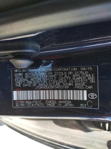 Photo 10 from auction – 2015 TOYOTA PRIUS with VIN JTDKN3DU5F0453189