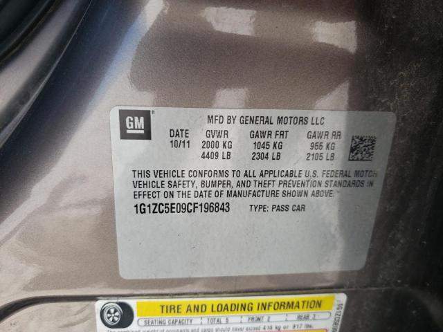 Photo 10 from auction – 2012 CHEVROLET MALIBU 1LT with VIN 1G1ZC5E09CF196843