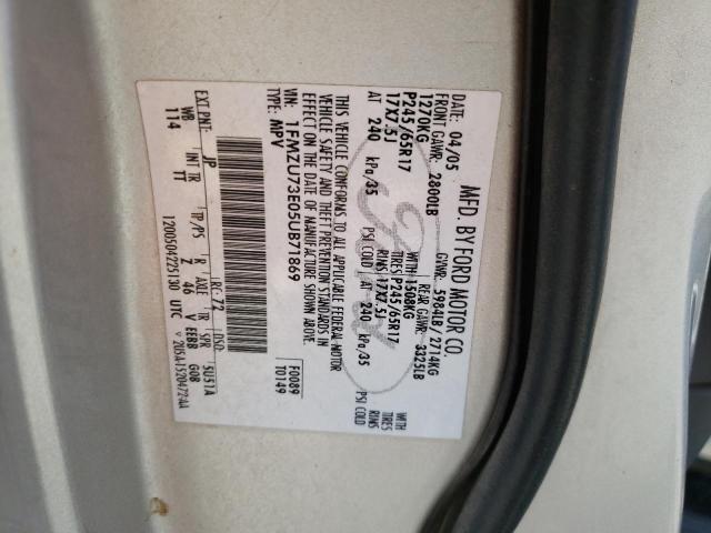 Photo 10 from auction – 2005 FORD EXPLORER with VIN 1FMZU73E05UB71869