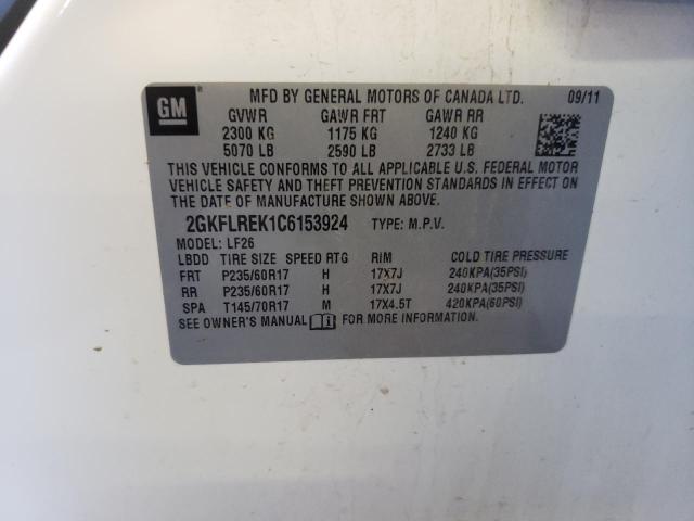 Photo 10 from auction – 2012 GMC TERRAIN SL with VIN 2GKFLREK1C6153924