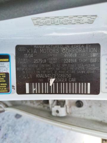 Photo 10 from auction – 2015 KIA CADENZA PR with VIN KNALN4D71F5189750
