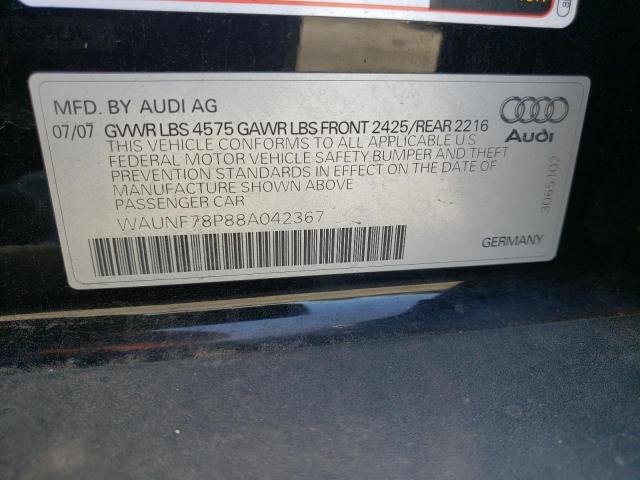Photo 10 from auction – 2008 AUDI A3 2.0 PRE with VIN WAUNF78P88A042367