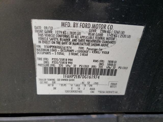 Photo 10 from auction – 2013 FORD TAURUS SEL with VIN 1FAHP2E87DG161974