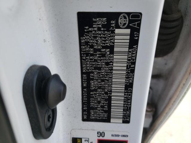 Photo 10 from auction – 2014 TOYOTA COROLLA L with VIN 2T1BURHE6EC194368