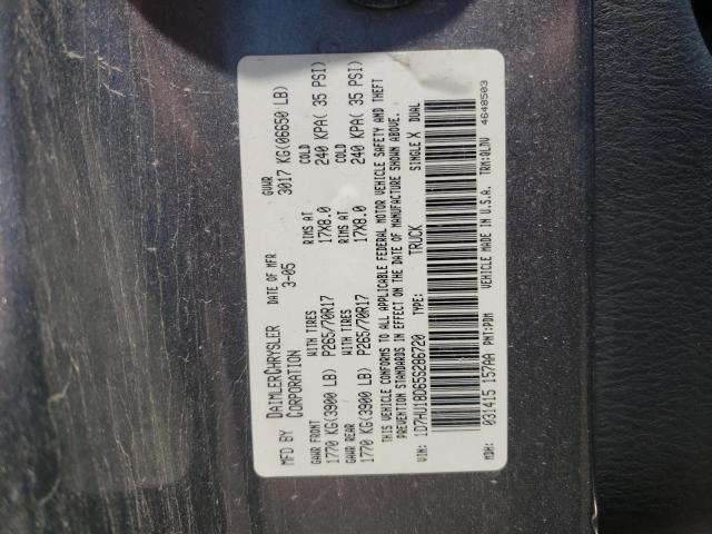 Photo 10 from auction – 2005 DODGE RAM 1500 S with VIN 1D7HU18D65S286720