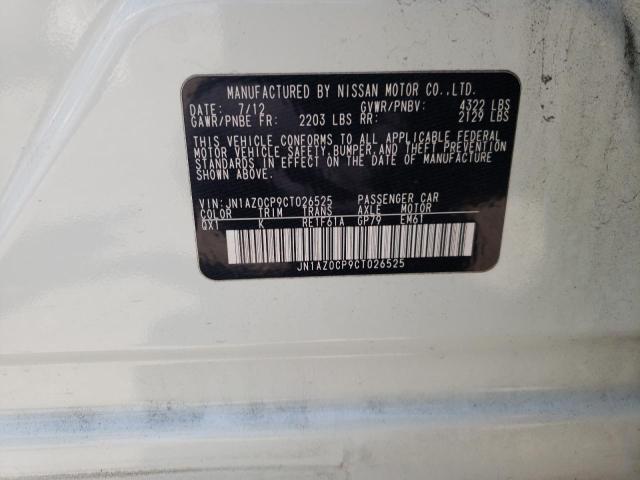 Photo 10 from auction – 2012 NISSAN LEAF SV with VIN JN1AZ0CP9CT026525