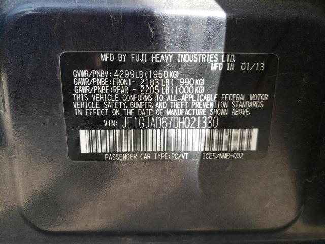 Photo 10 from auction – 2013 SUBARU IMPREZA PR with VIN JF1GJAD67DH021330