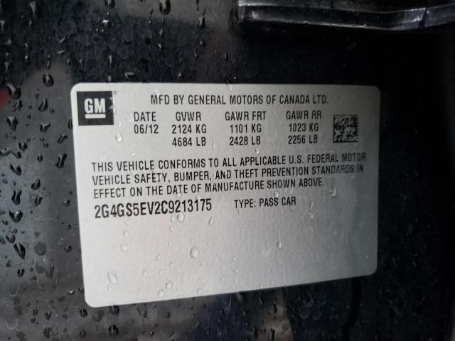 Photo 10 from auction – 2012 BUICK REGAL PREM with VIN 2G4GS5EV2C9213175